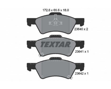 Brake Pad Set, disc brake 2364001 Textar, Image 2