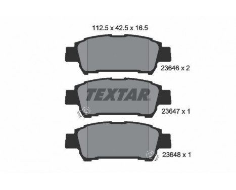 Brake Pad Set, disc brake 2364601 Textar