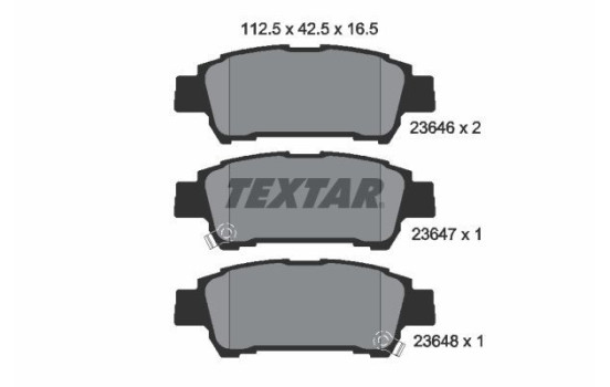 Brake Pad Set, disc brake 2364601 Textar