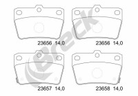 Brake pad set, disc brake 23656 00 702 10 Breck