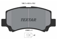 Brake pad set, disc brake 2366201 Textar