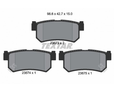 Brake Pad Set, disc brake 2367301 Textar