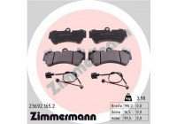Brake Pad Set, disc brake 23692.165.2 Zimmermann