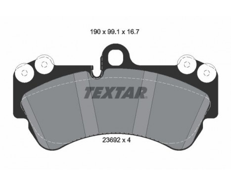 Brake Pad Set, disc brake 2369202 Textar, Image 2