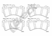 Brake pad set, disc brake 23693 00 553 00 Breck