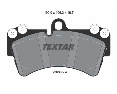 Brake Pad Set, disc brake 2369302 Textar, Image 2