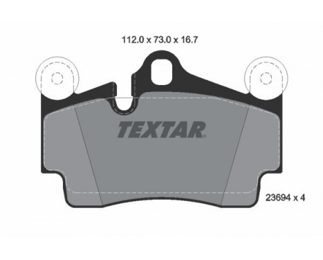 Brake Pad Set, disc brake 2369402 Textar, Image 2
