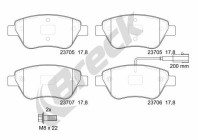 Brake pad set, disc brake 23705 00 701 10 Breck