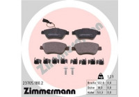 Brake Pad Set, disc brake 23705.180.2 Zimmermann