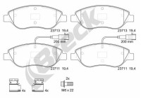 Brake pad set, disc brake 23711 00 701 00 Breck