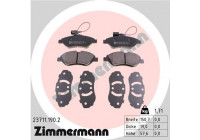 Brake Pad Set, disc brake 23711.190.2 Zimmermann