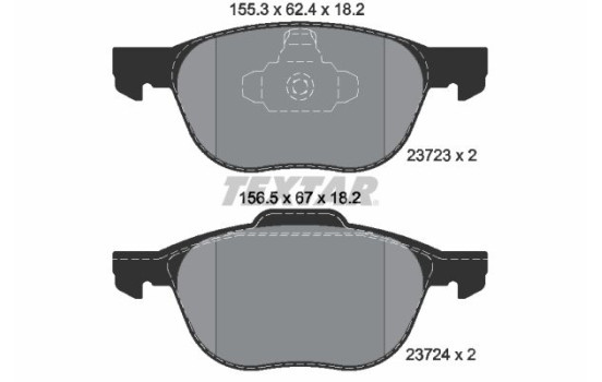 Brake Pad Set, disc brake 2372301 Textar, Image 2