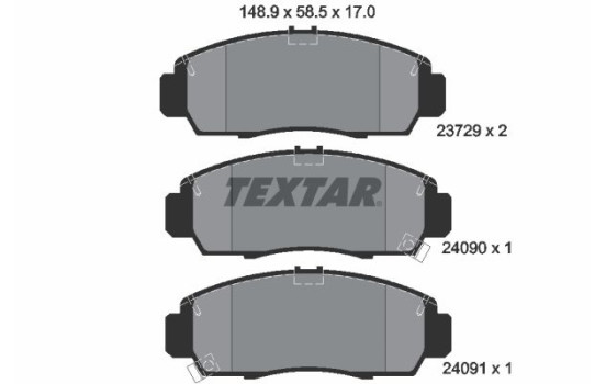 Brake Pad Set, disc brake 2372901 Textar