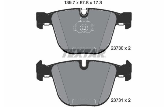Brake Pad Set, disc brake 2373001 Textar, Image 2