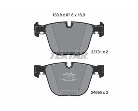 Brake Pad Set, disc brake 2373101 Textar, Image 3