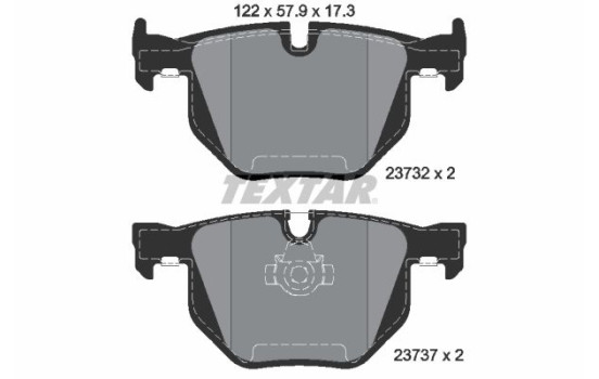 Brake Pad Set, disc brake 2373201 Textar, Image 2