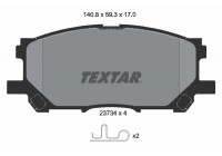 Brake Pad Set, disc brake 2373401 Textar