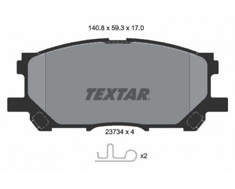 Brake Pad Set, disc brake 2373401 Textar