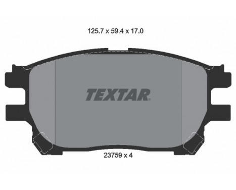 Brake Pad Set, disc brake 2375901 Textar