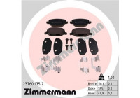 Brake Pad Set, disc brake 23760.175.2 Zimmermann
