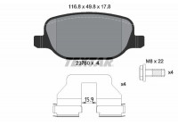 Brake Pad Set, disc brake 2376001 Textar