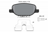 Brake Pad Set, disc brake 2376002 Textar