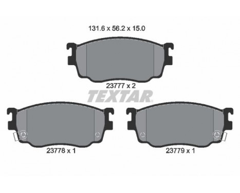 Brake Pad Set, disc brake 2377701 Textar