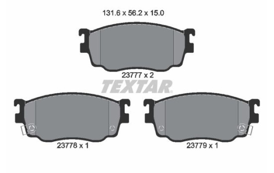 Brake Pad Set, disc brake 2377701 Textar