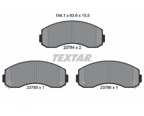Brake Pad Set, disc brake 2378401 Textar