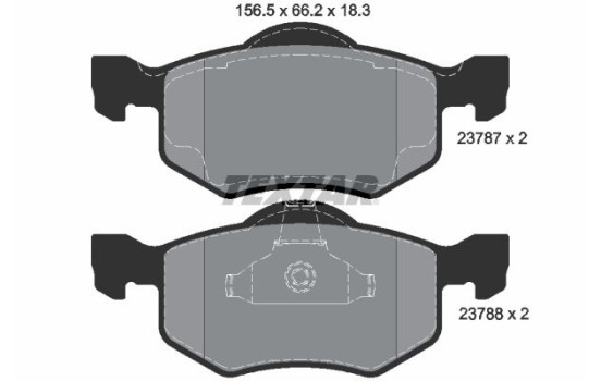 Brake Pad Set, disc brake 2378701 Textar