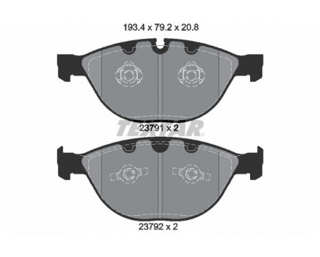 Brake Pad Set, disc brake 2379101 Textar, Image 2