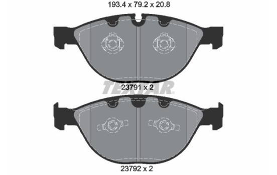 Brake Pad Set, disc brake 2379101 Textar, Image 2