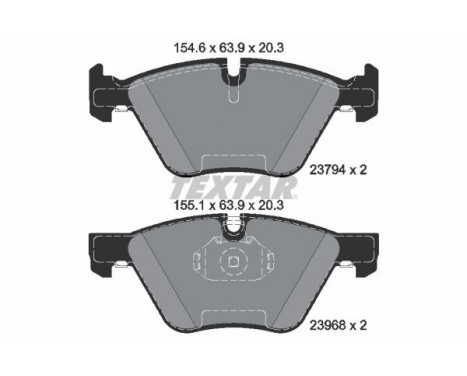 Brake Pad Set, disc brake 2379401 Textar, Image 2