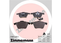 Brake Pad Set, disc brake 23801.200.1 Zimmermann