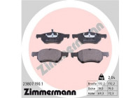 Brake Pad Set, disc brake 23807.190.1 Zimmermann