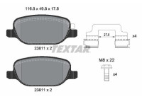 Brake pad set, disc brake 2381103 Textar