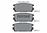 Brake Pad Set, disc brake 2381301 Textar