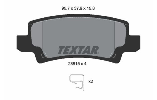 Brake Pad Set, disc brake 2381601 Textar