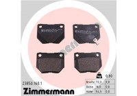 Brake Pad Set, disc brake 23850.160.1 Zimmermann