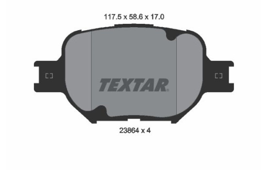 Brake Pad Set, disc brake 2386401 Textar