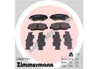 Brake Pad Set, disc brake 23868.170.1 Zimmermann