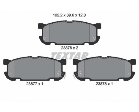 Brake Pad Set, disc brake 2387601 Textar