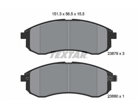 Brake Pad Set, disc brake 2387902 Textar