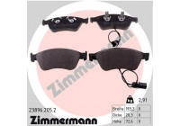 Brake Pad Set, disc brake 23896.205.2 Zimmermann