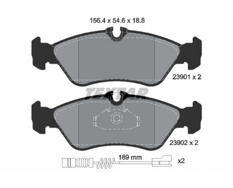 Brake Pad Set, disc brake 2390101 Textar, Image 3