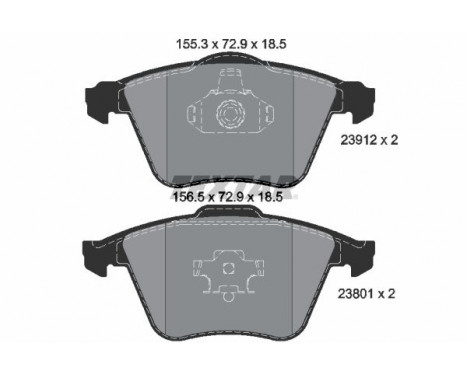 Brake Pad Set, disc brake 2391201 Textar, Image 2