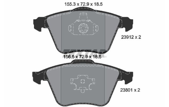 Brake Pad Set, disc brake 2391201 Textar, Image 2