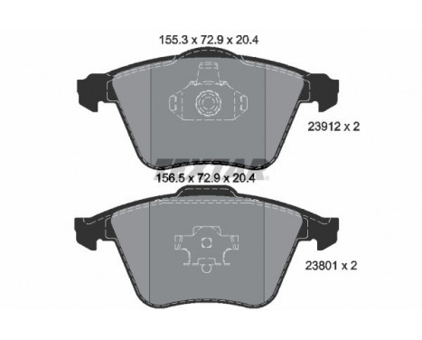 Brake Pad Set, disc brake 2391202 Textar, Image 2