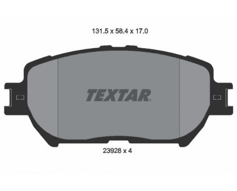 Brake Pad Set, disc brake 2392801 Textar