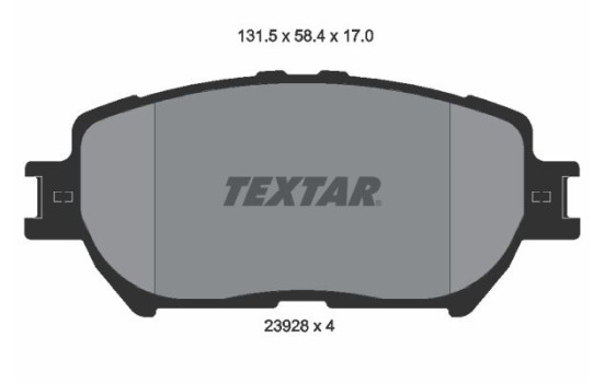 Brake Pad Set, disc brake 2392801 Textar